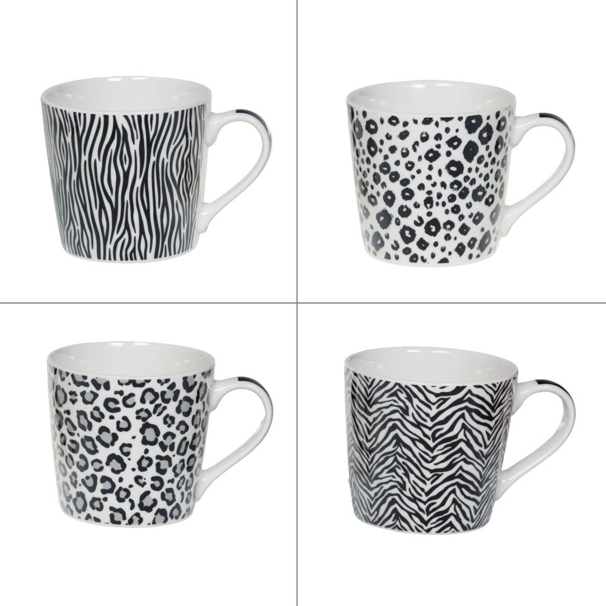 Coffret de 4 mugs Savane 40 cl - SAVANE noir, TABLE PASSION