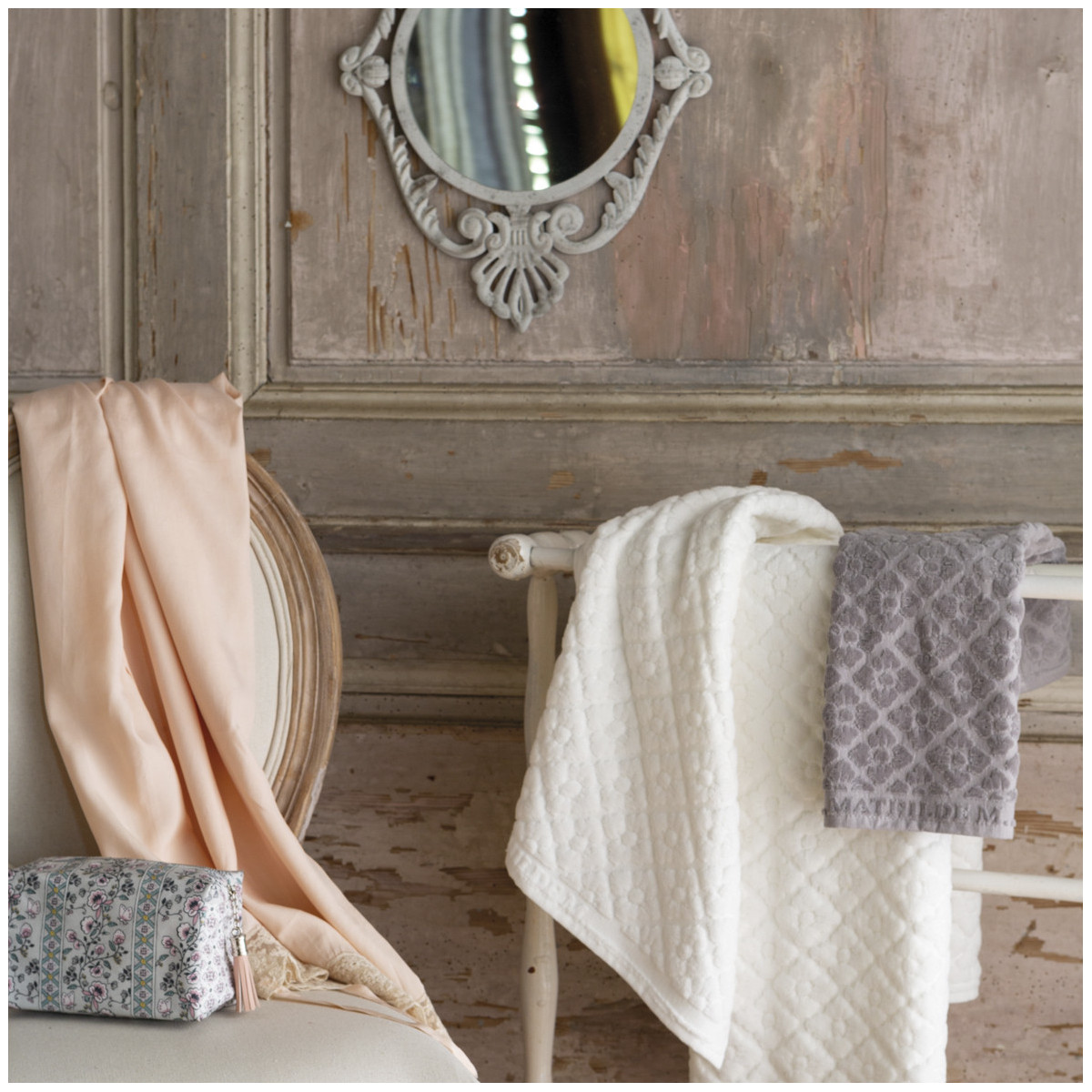 Serviette de bain blanc blanc, MATHILDE M