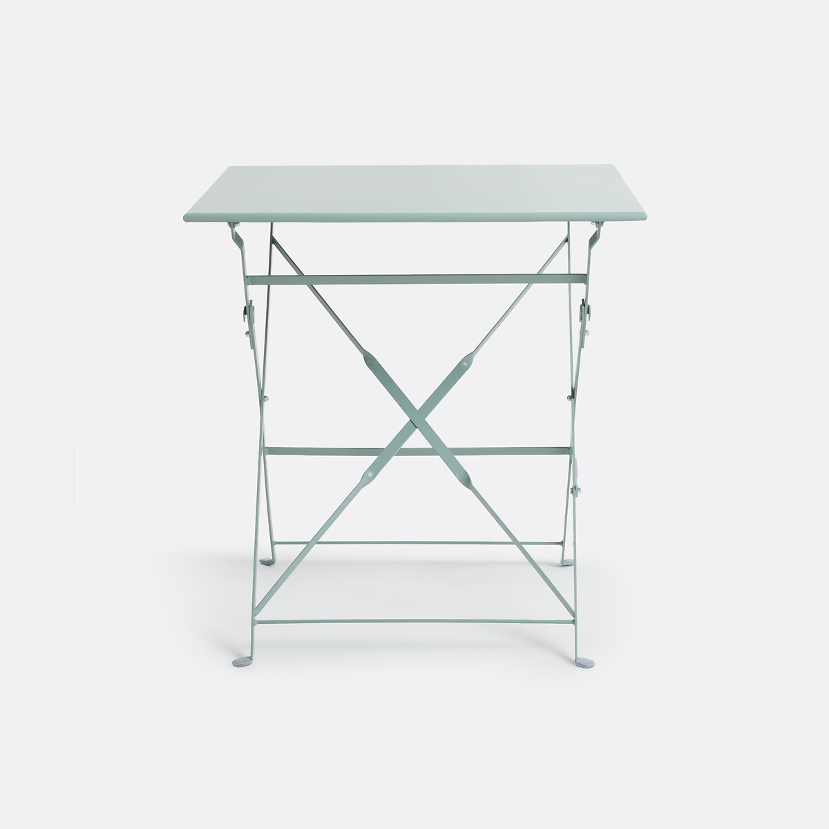 Table pliante carrée en métal fer, Ozevan vert de gris, LA REDOUTE INTERIEURS