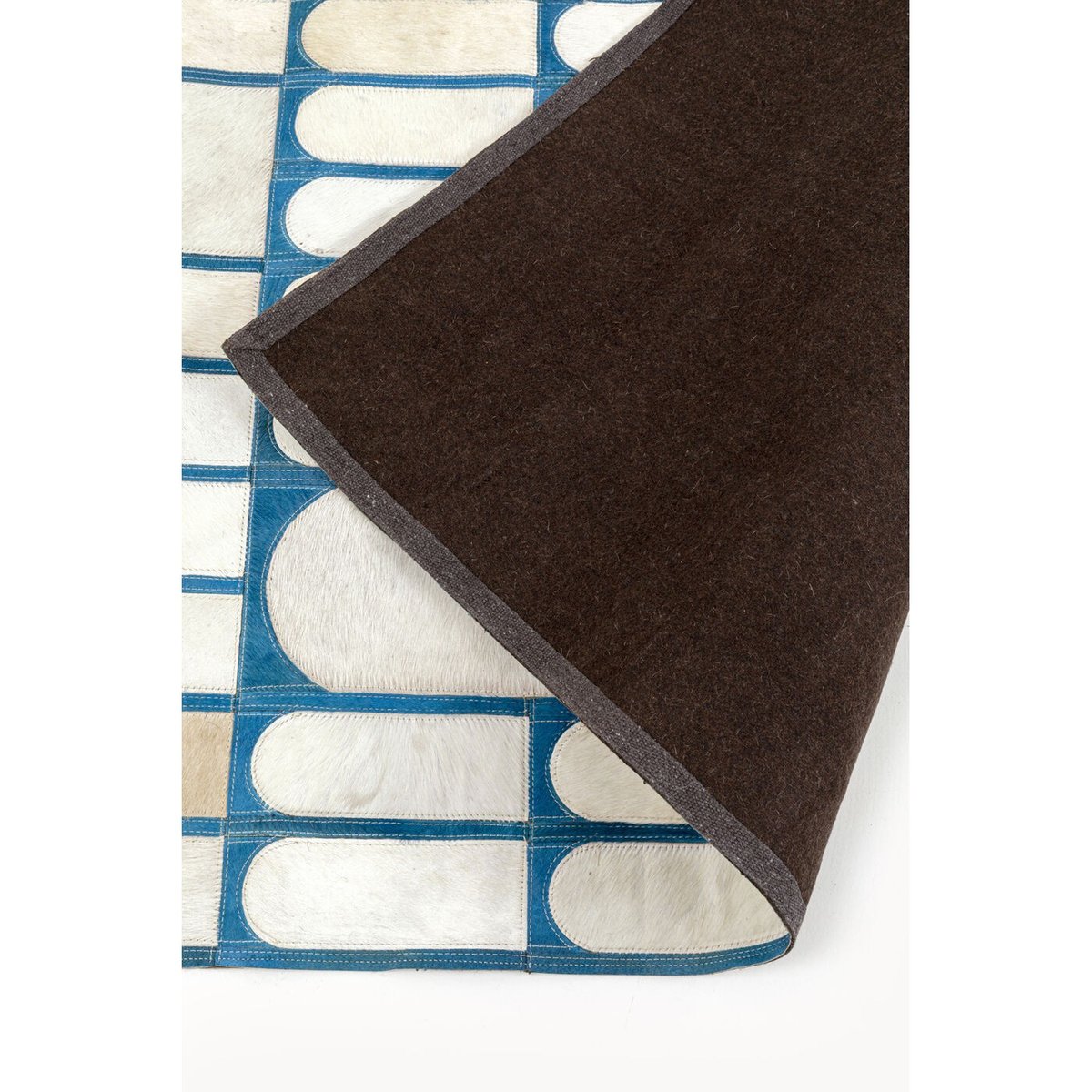 Tapis en cuir, TILE beige, KARE DESIGN