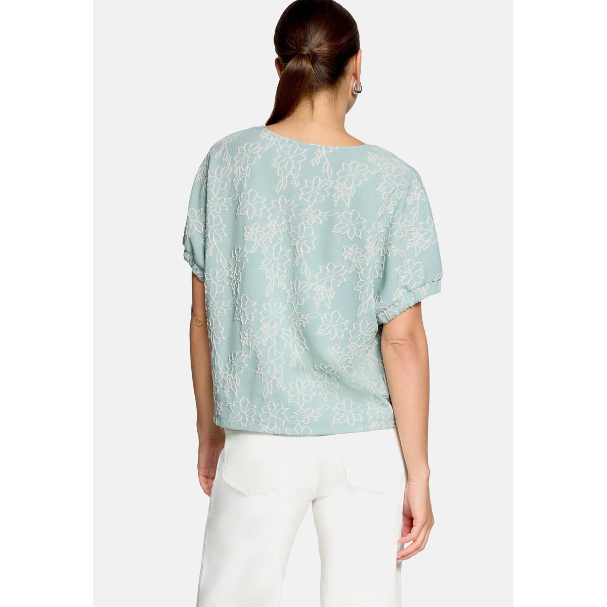 Sweat-shirt manches courtes blue/cream, ZERO