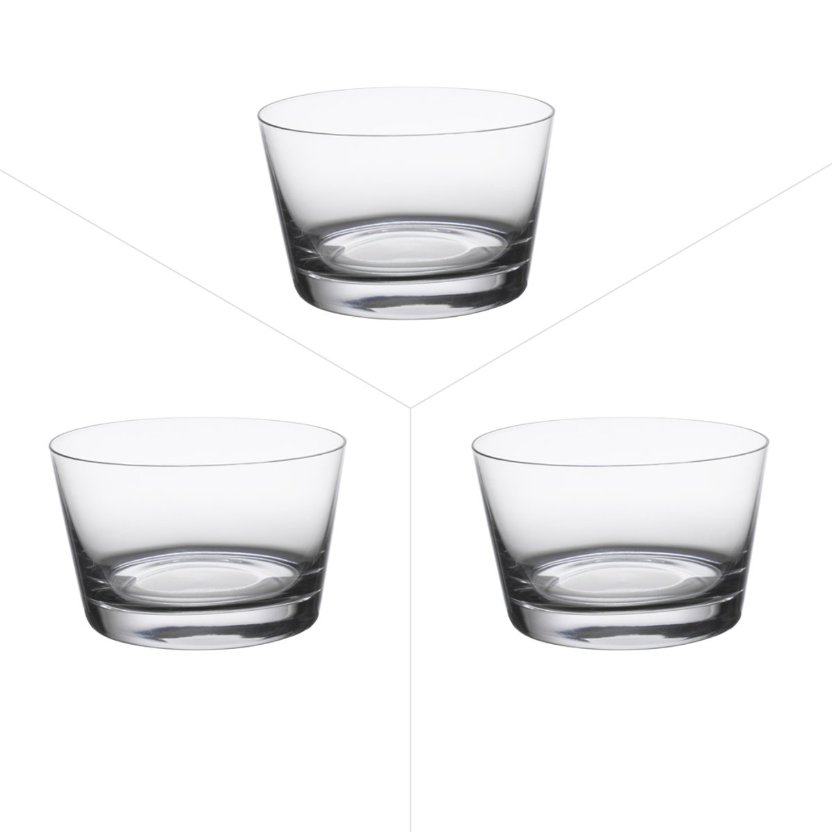 Boîte De 3 Verrines Coniques 27 Cl transparent / cristal, RONA