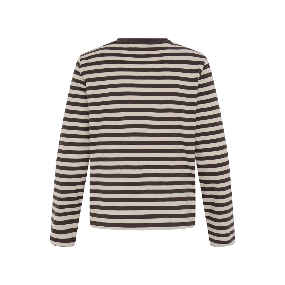 Á manches longues marron light & dark brown stripe, B.YOUNG