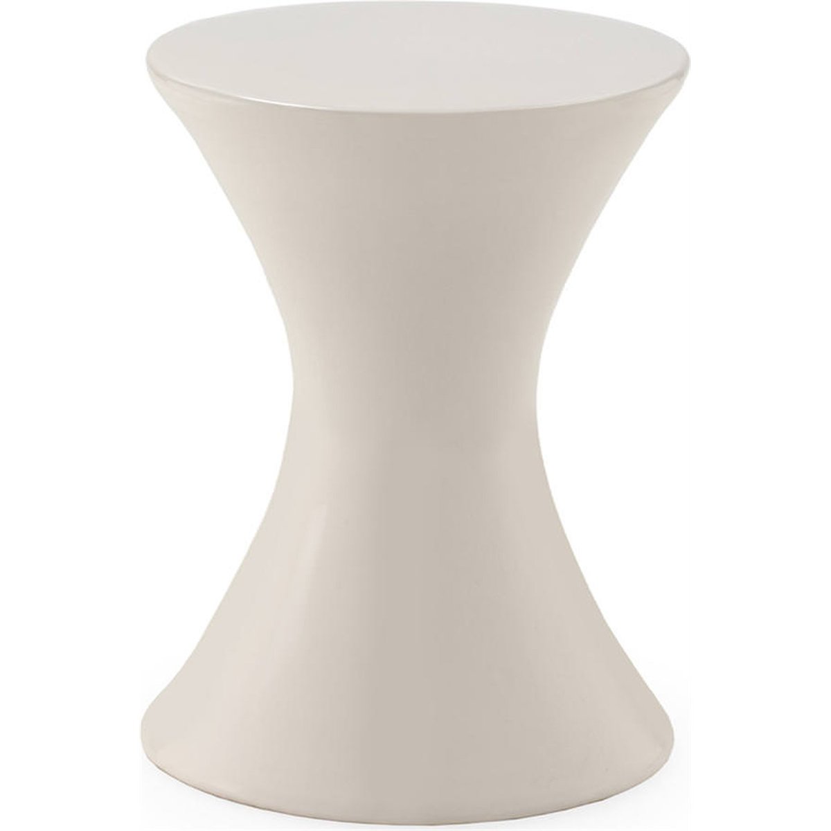 Tabouret sablier en céramique blanc, RECOLLECTION