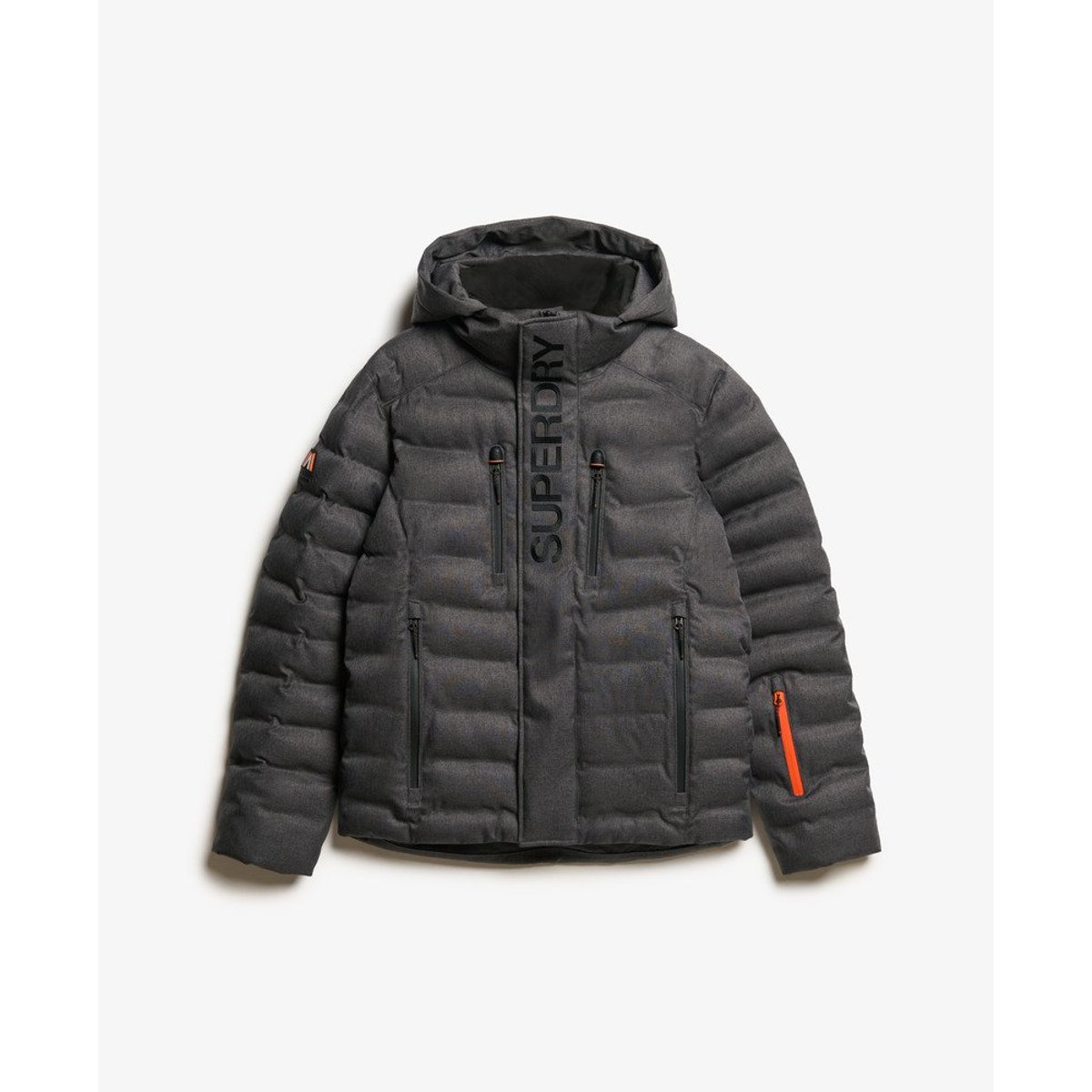 Veste rembourrée Ski Fuji gris foncé chiné, SUPERDRY