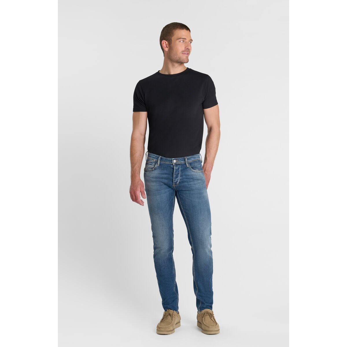 Jeans slim stretch 700/11, longueur 34 blue, LE TEMPS DES CERISES