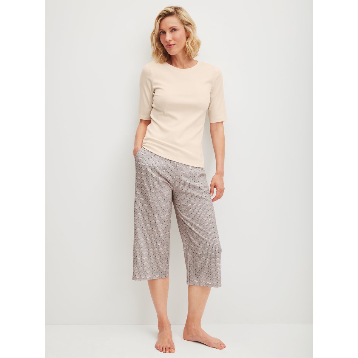 T-shirt manches courtes Coton FAVOURITES JOURNEY crème de charme, CALIDA