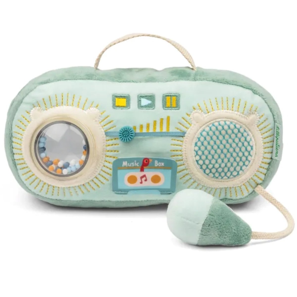 Radio sonore en tissu verte, LILLIPUTIENS