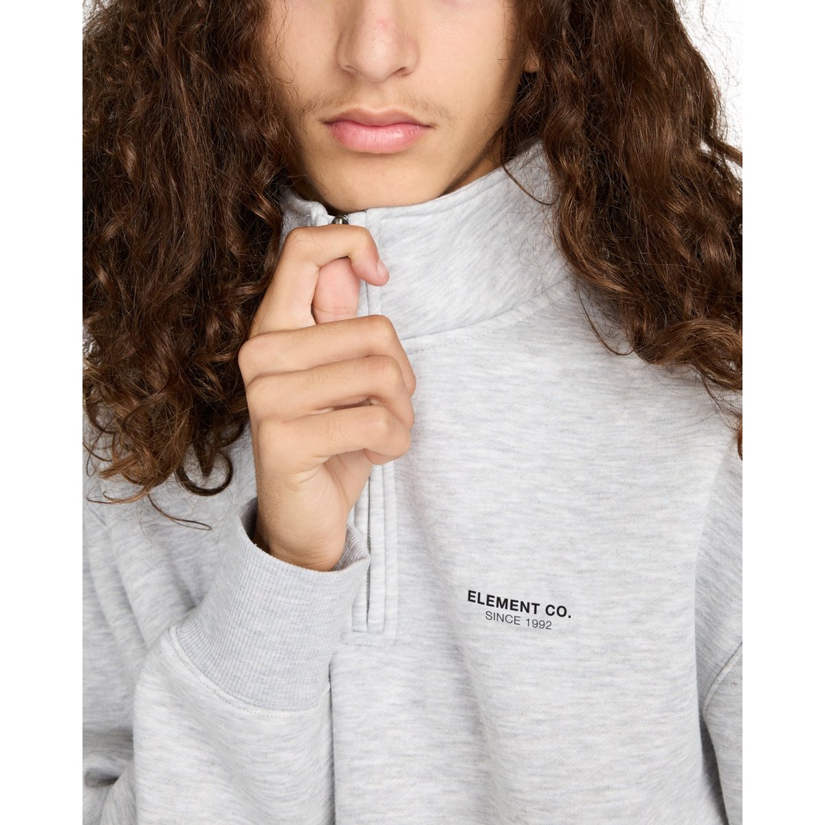 Sweatshirt à fermeture zippée ELEMENT CO gris mid grey heather, ELEMENT