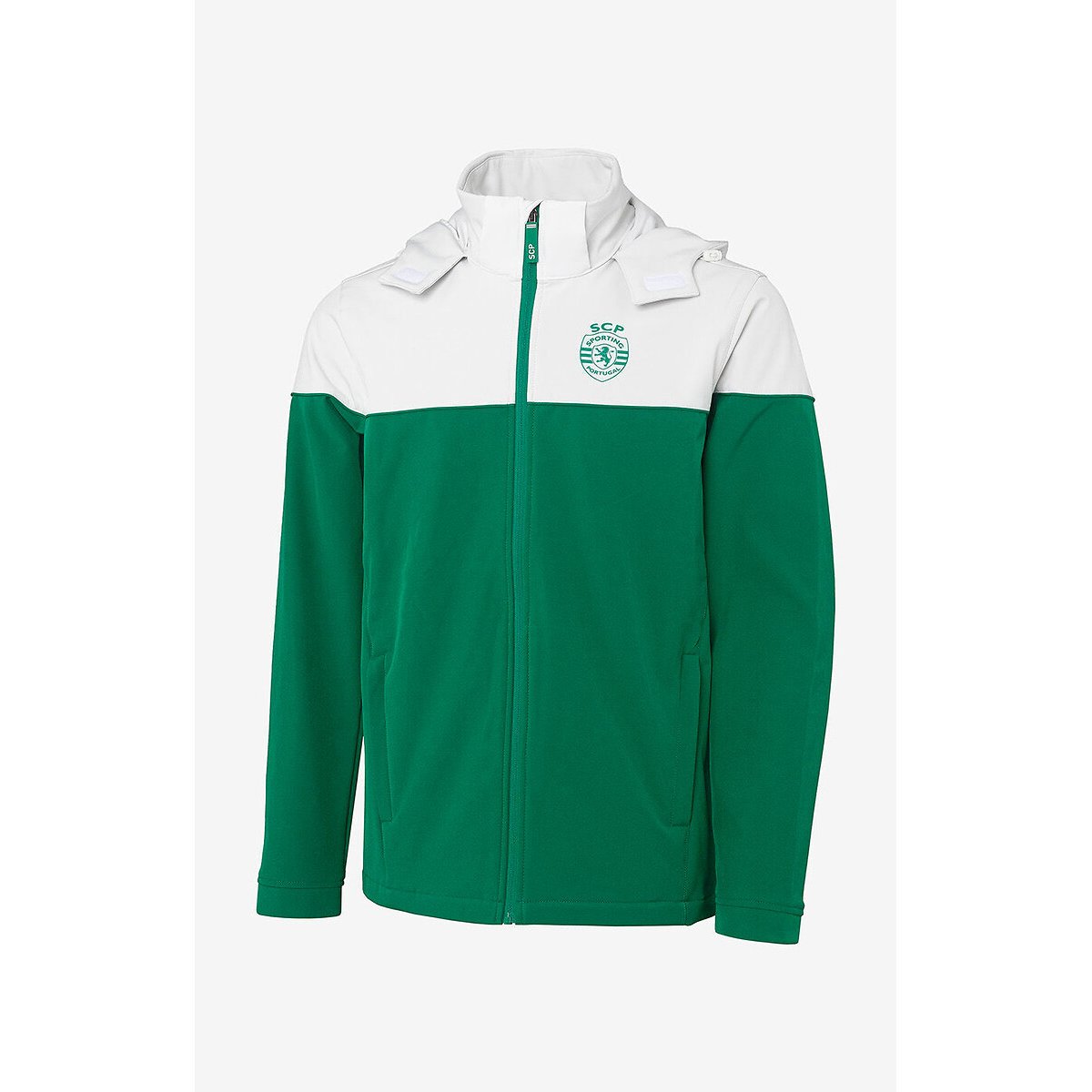 Casaco Softshell Branco e Verde, Sporting Clube de Portugal verde/branco, SPORTING CLUBE DE PORTUGAL
