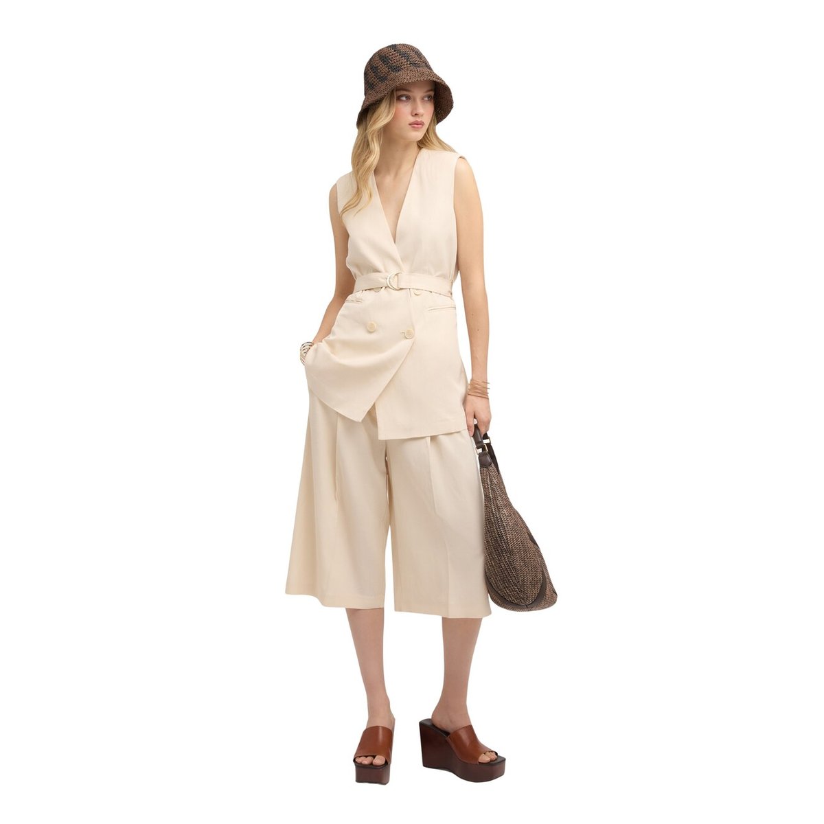 Bermuda long beige, MOTIVI