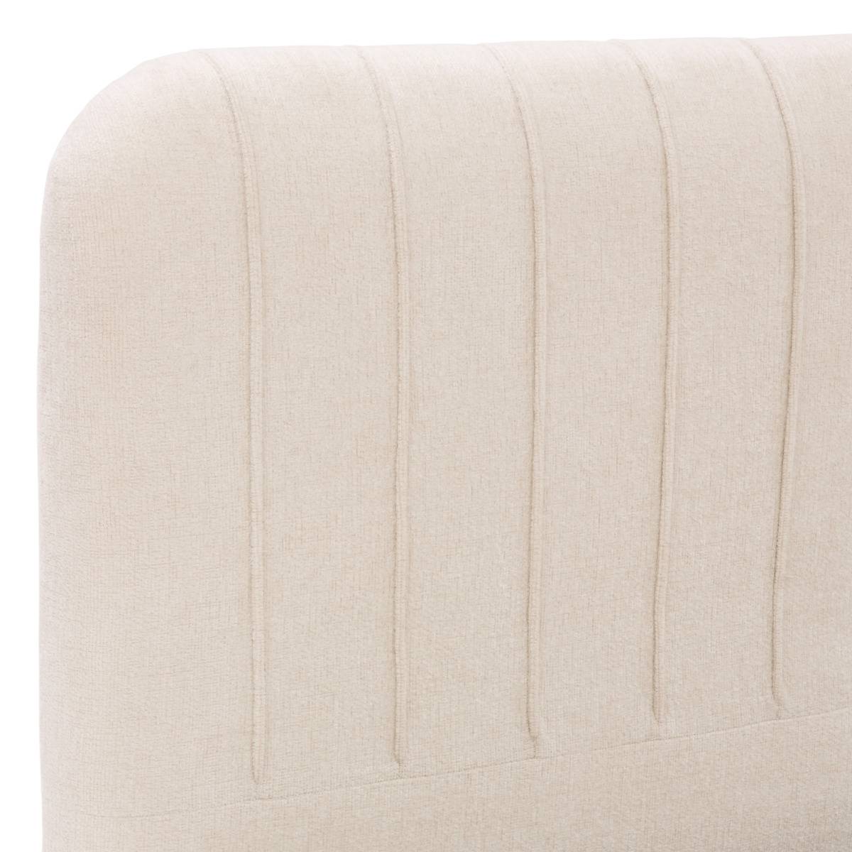 Lit coffre rectangulaire avec rangement CALA beige, ATMOSPHERA