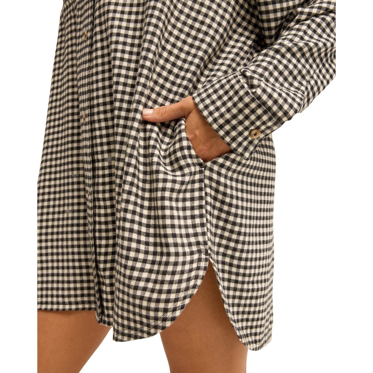 Robe chemise WINTER CHECKS noir black pebble, BILLABONG