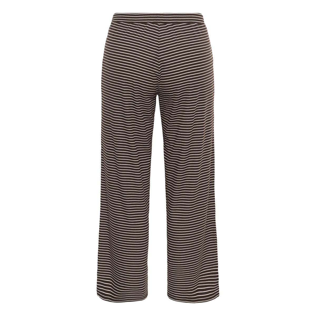 Pantalon Tricoté marrno blanc coffeebean/chalk stripe, KAFFE CURVE