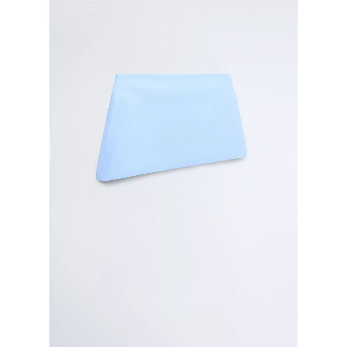 Jupe en popeline bas asymétrique bleu ciel, MANGO