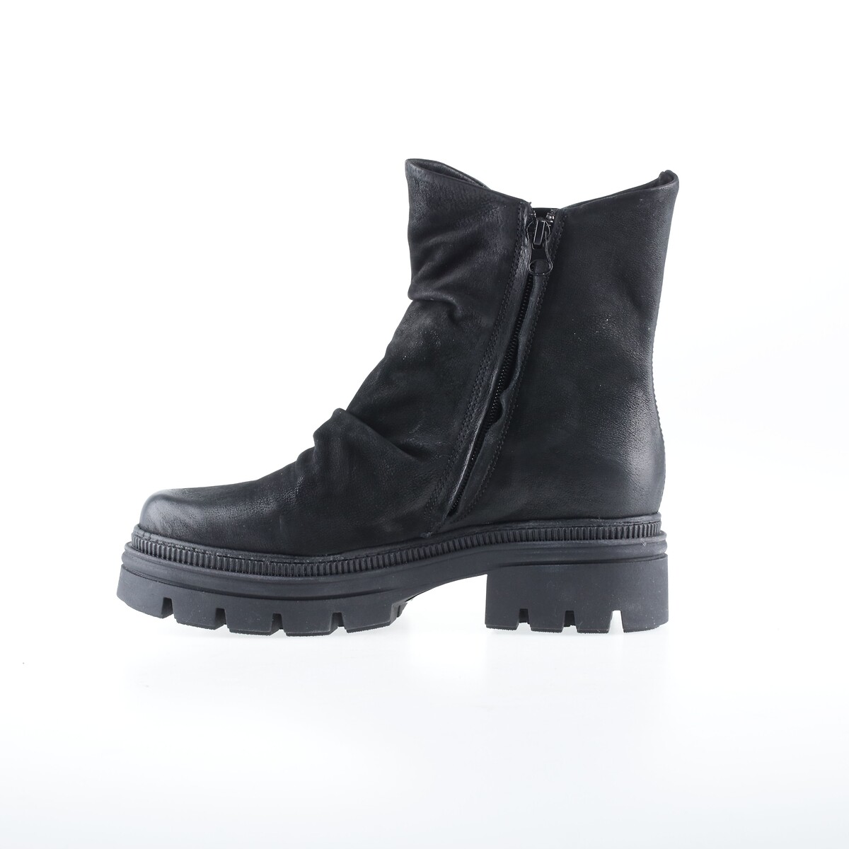 Botas de cuero engrasado negro, MJUS