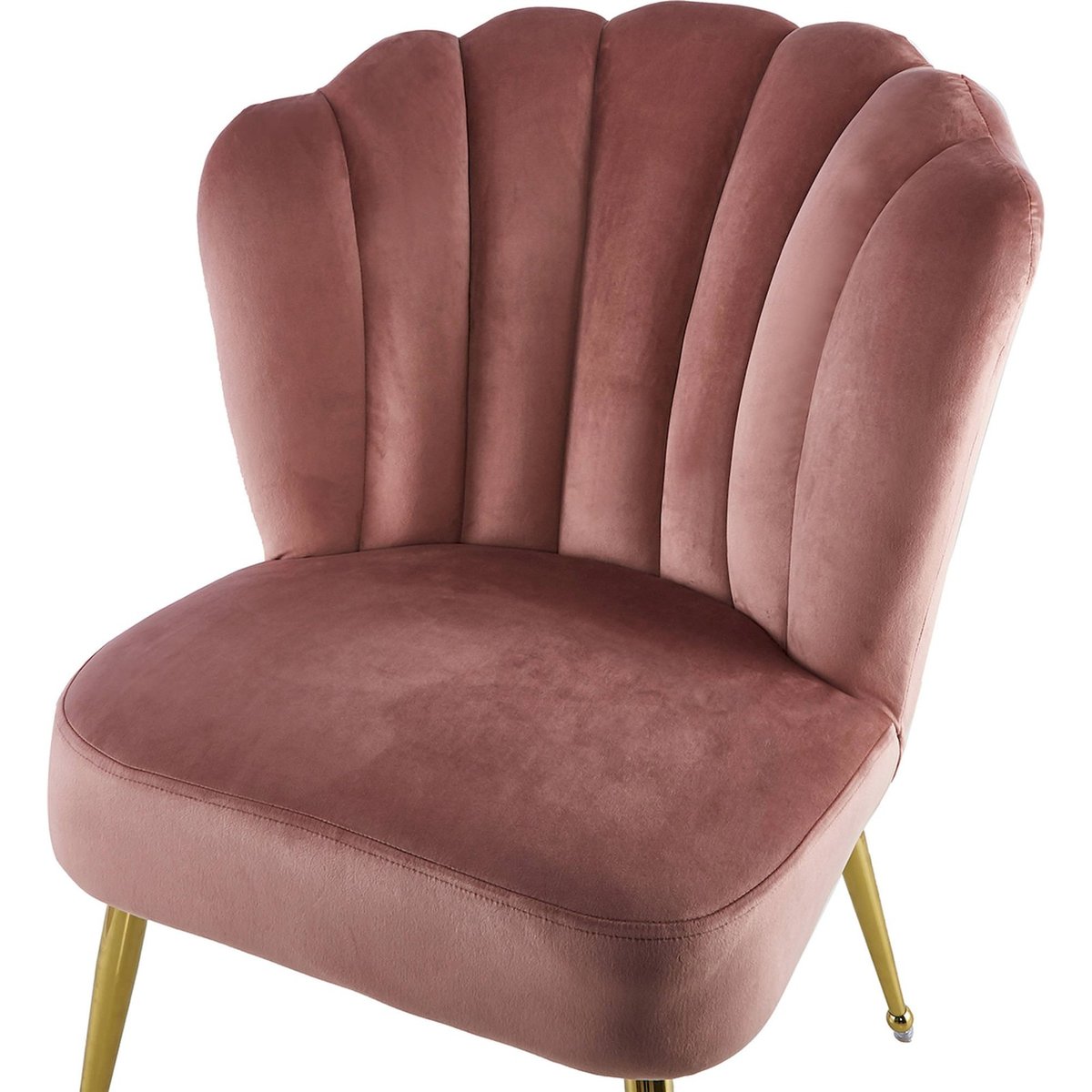 Chaise de salle à manger en velours rose poudré et or doré, ARTE ESPINA