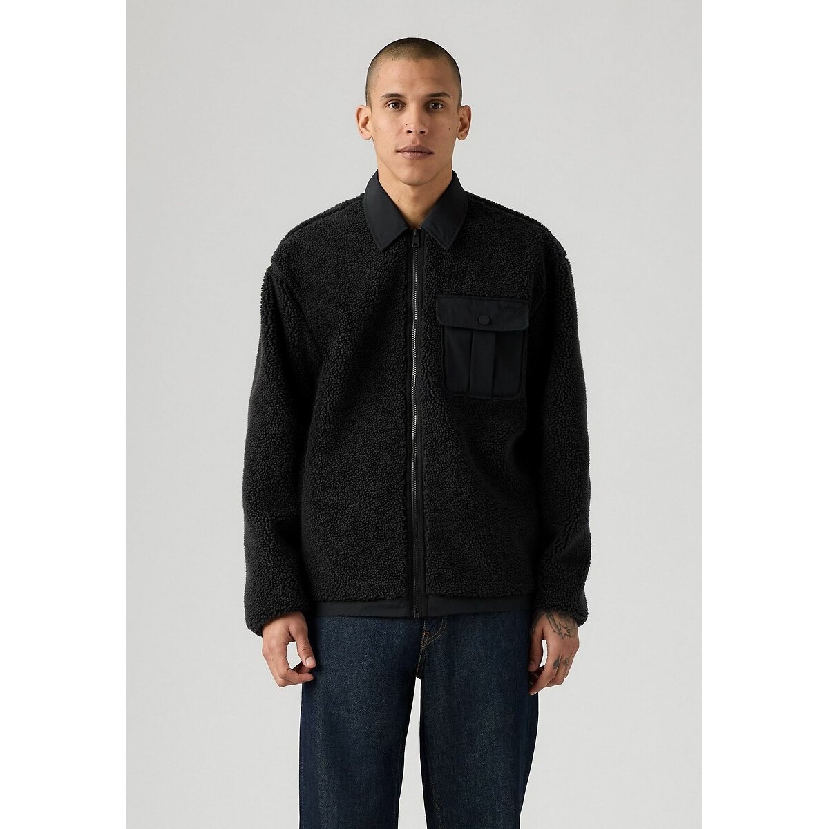 Veste sherpa avec col chemise noir, LEVI'S