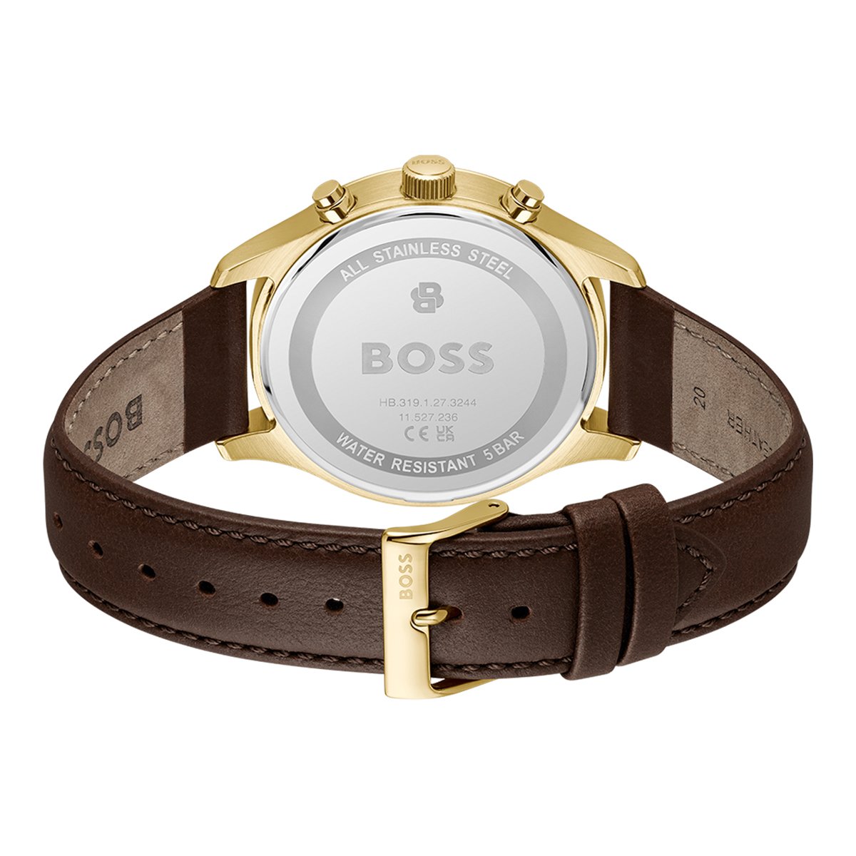 Montre Analogique STRATUS doré blanc marron, BOSS