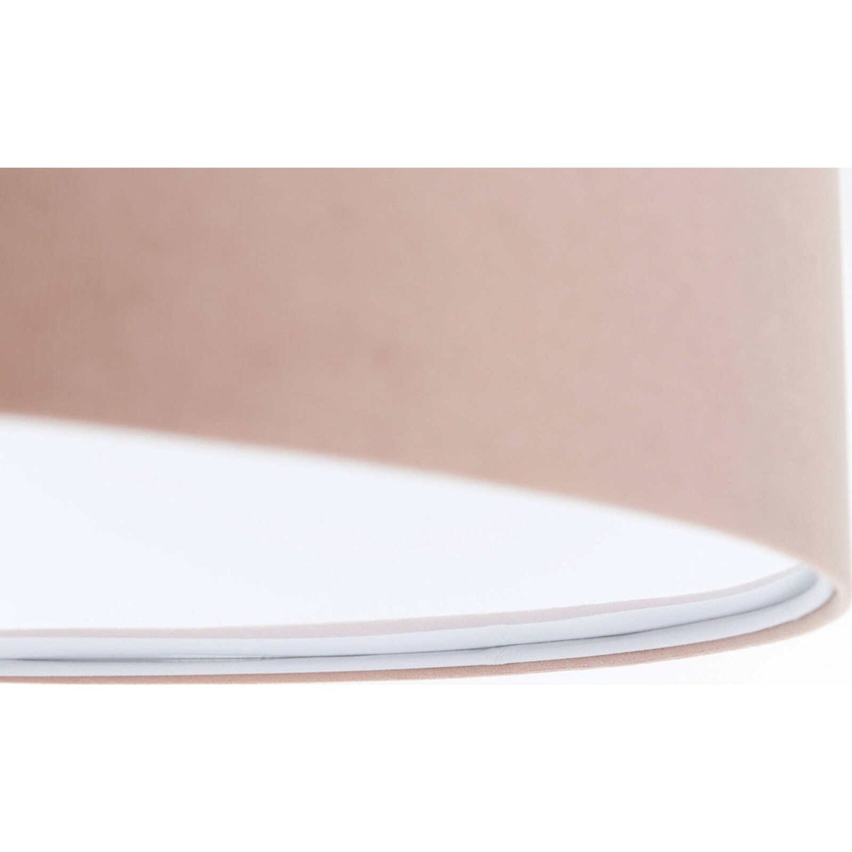 Plafonnier rond en tissu lumière douce Jasmin bebe rose poudré doux et blanc, BPS KONCEPT