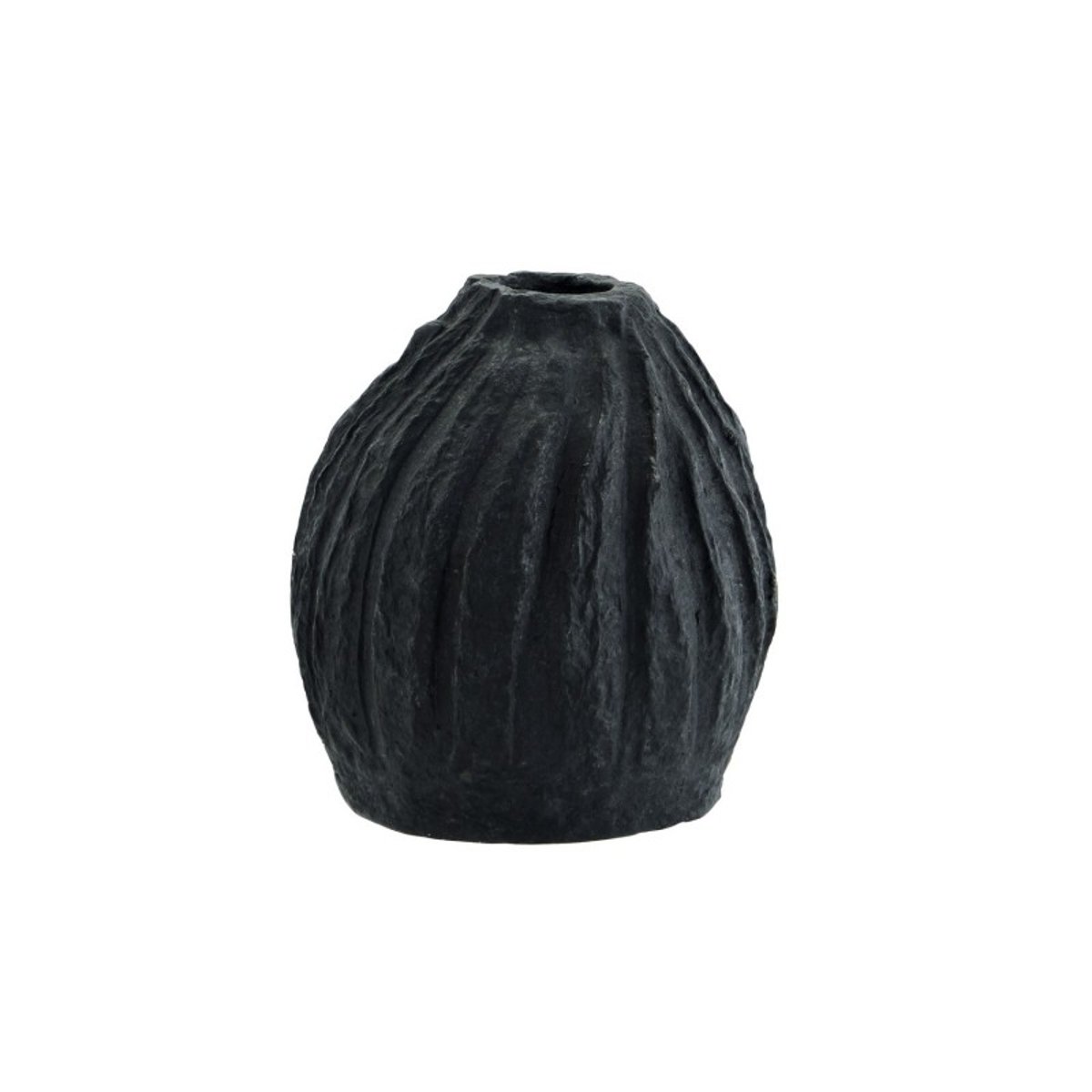 Vase papier recyclé mâché noir, MADAM STOLTZ