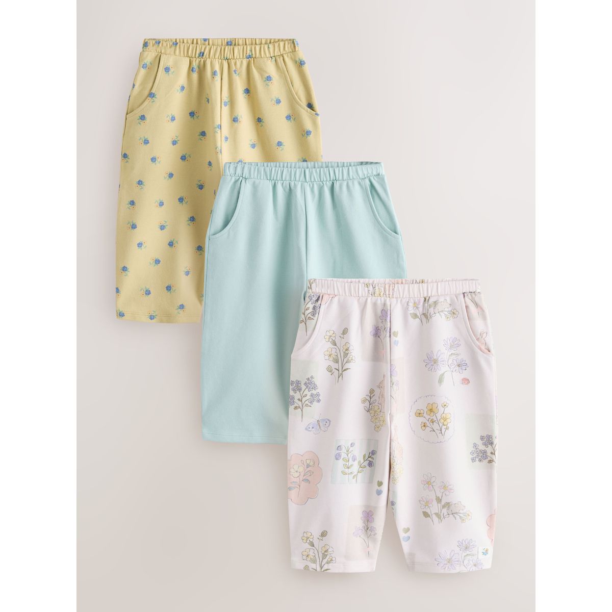 Pantalon ample, lot de 3 naturel, NEXT