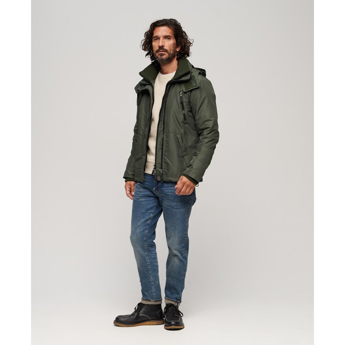 Veste Mountain SD Windcheater vert olive surplus, SUPERDRY