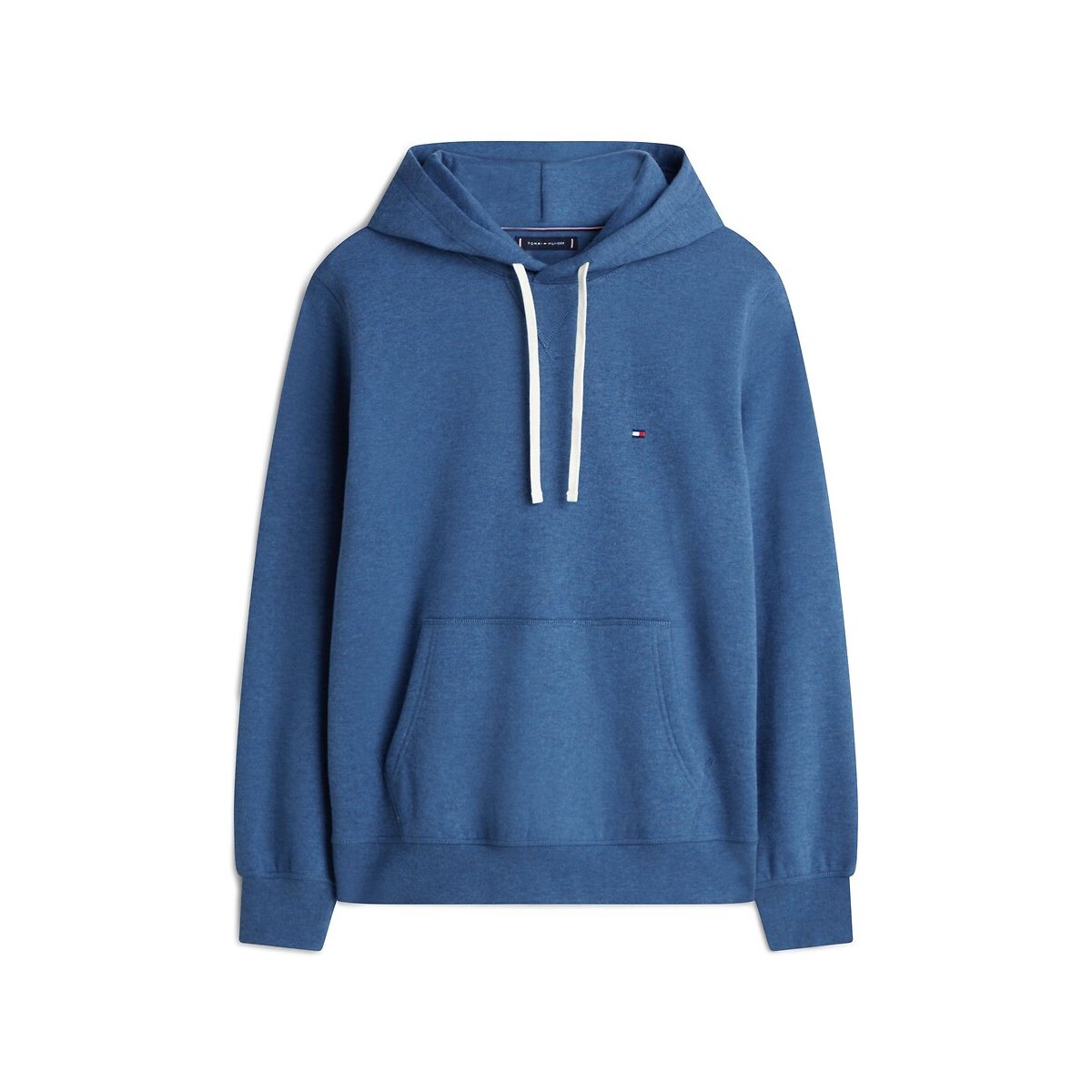 Sweat à capuche en molleton à drapeau brodé bleu mer, TOMMY HILFIGER