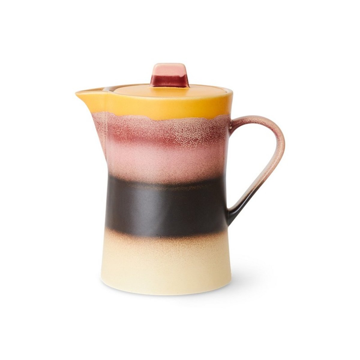 Théière rétro grès Sunset multicolore, HKLIVING