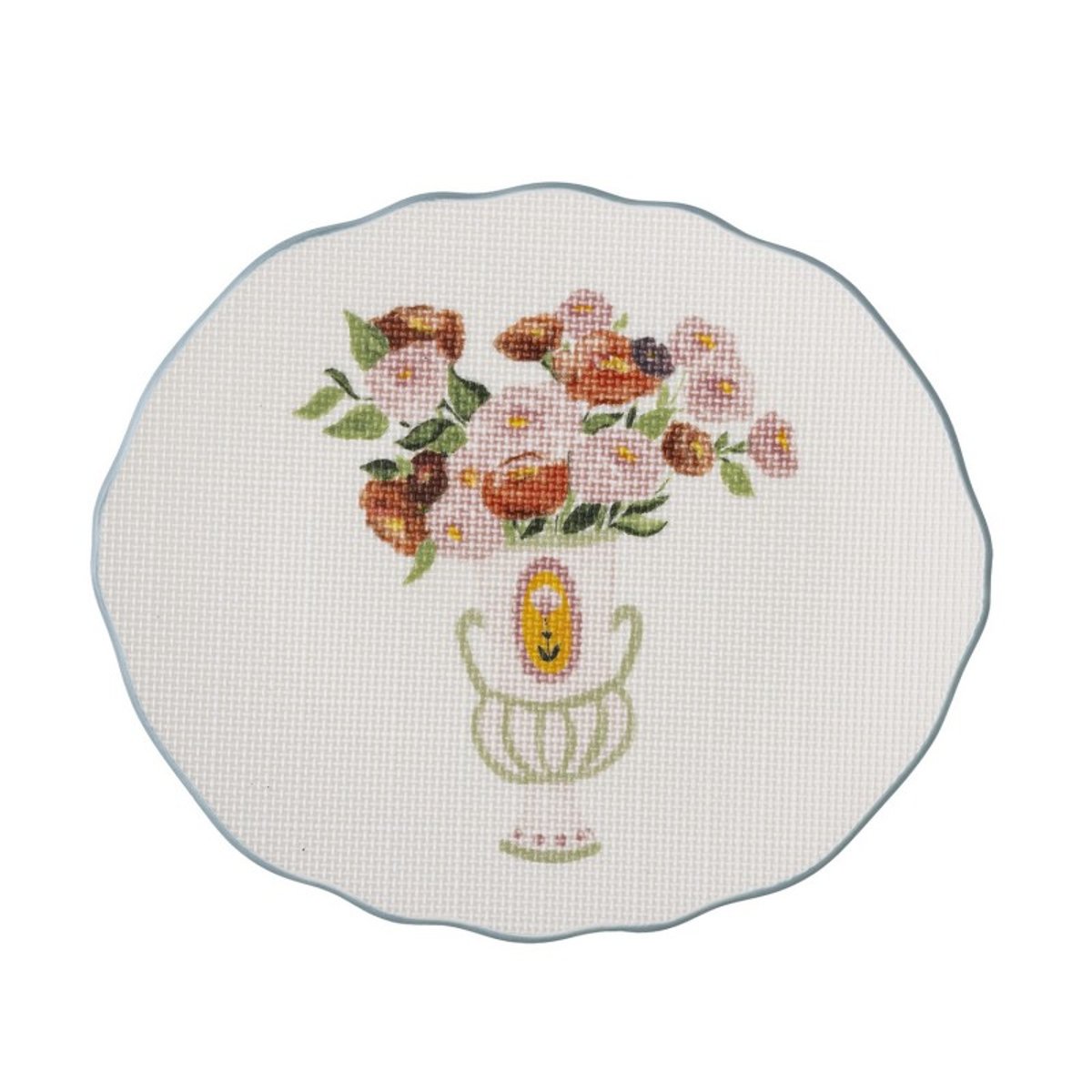Assiette vintage grès embossé floral  Dorothy multicolore, BLOOMINGVILLE