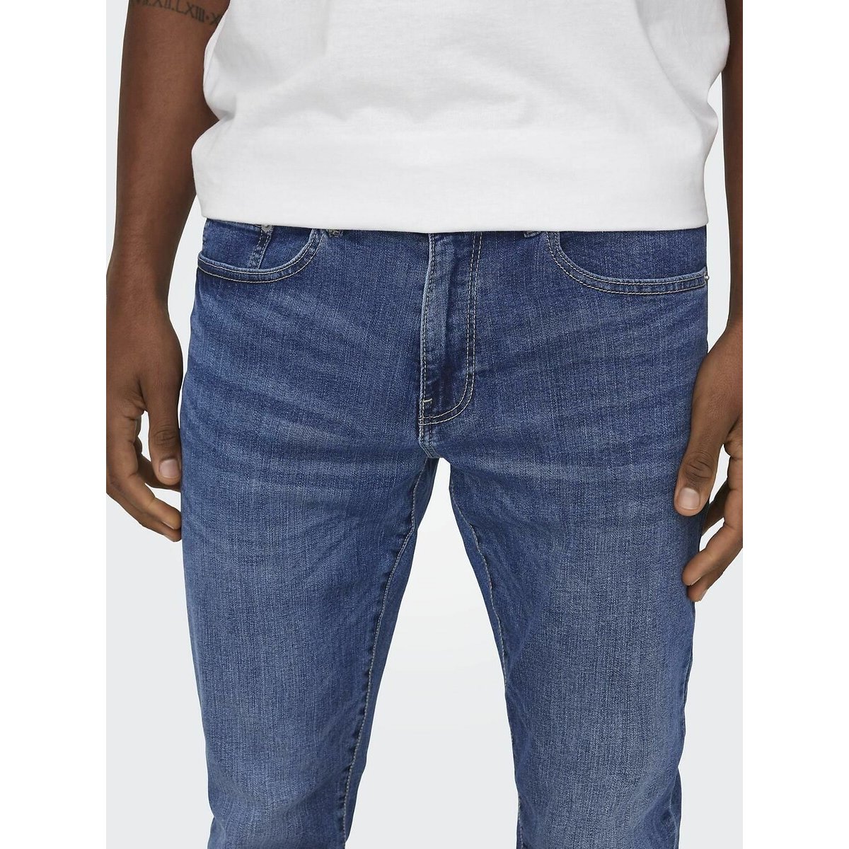 Rechte jeans Weft middelblauw , ONLY & SONS