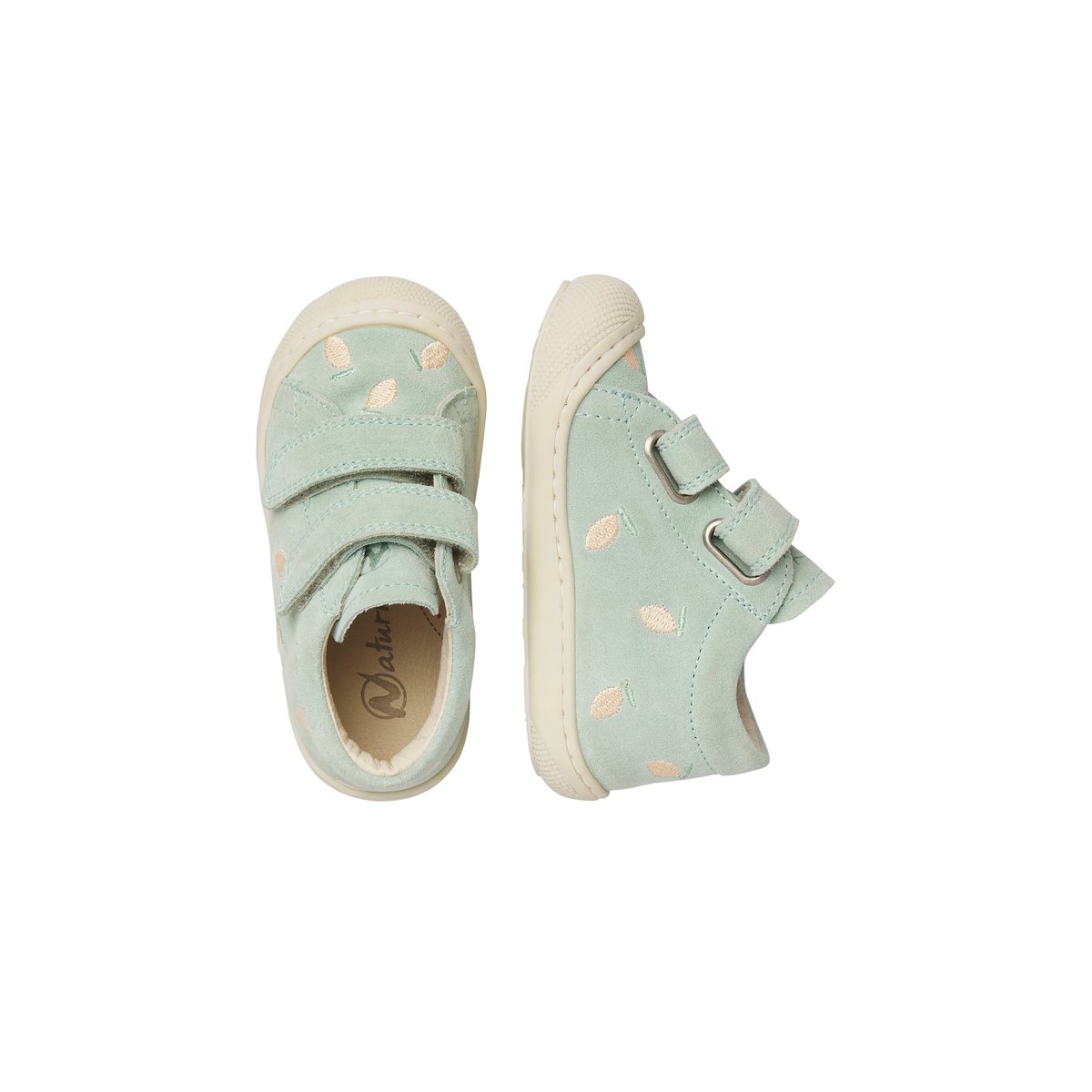 Chaussures premiers pas en suède COCOON VL EMBR.LEMONSODA vert menthe-, NATURINO