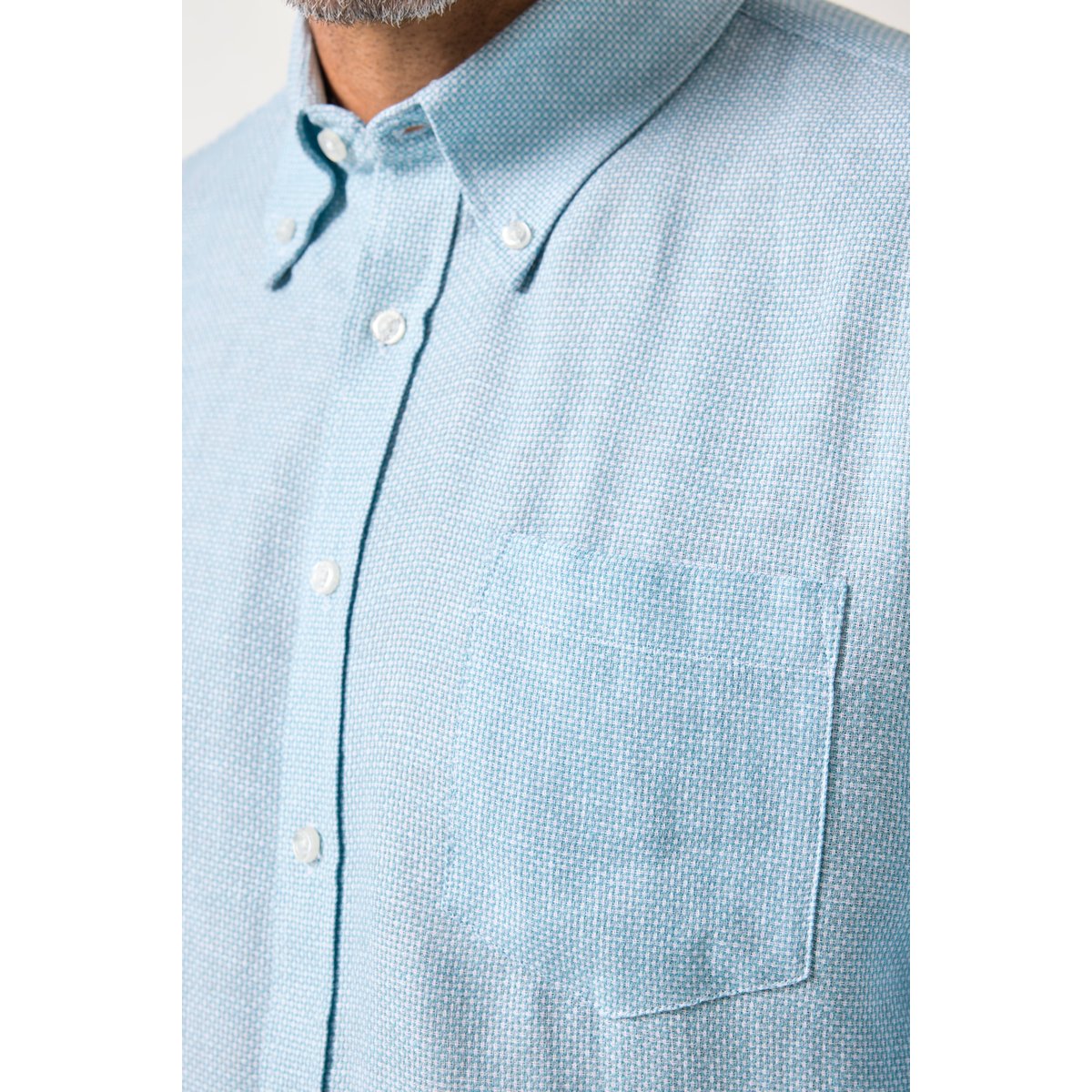Chemise TwoTone, matière texturée bleu turquoise, JP1880