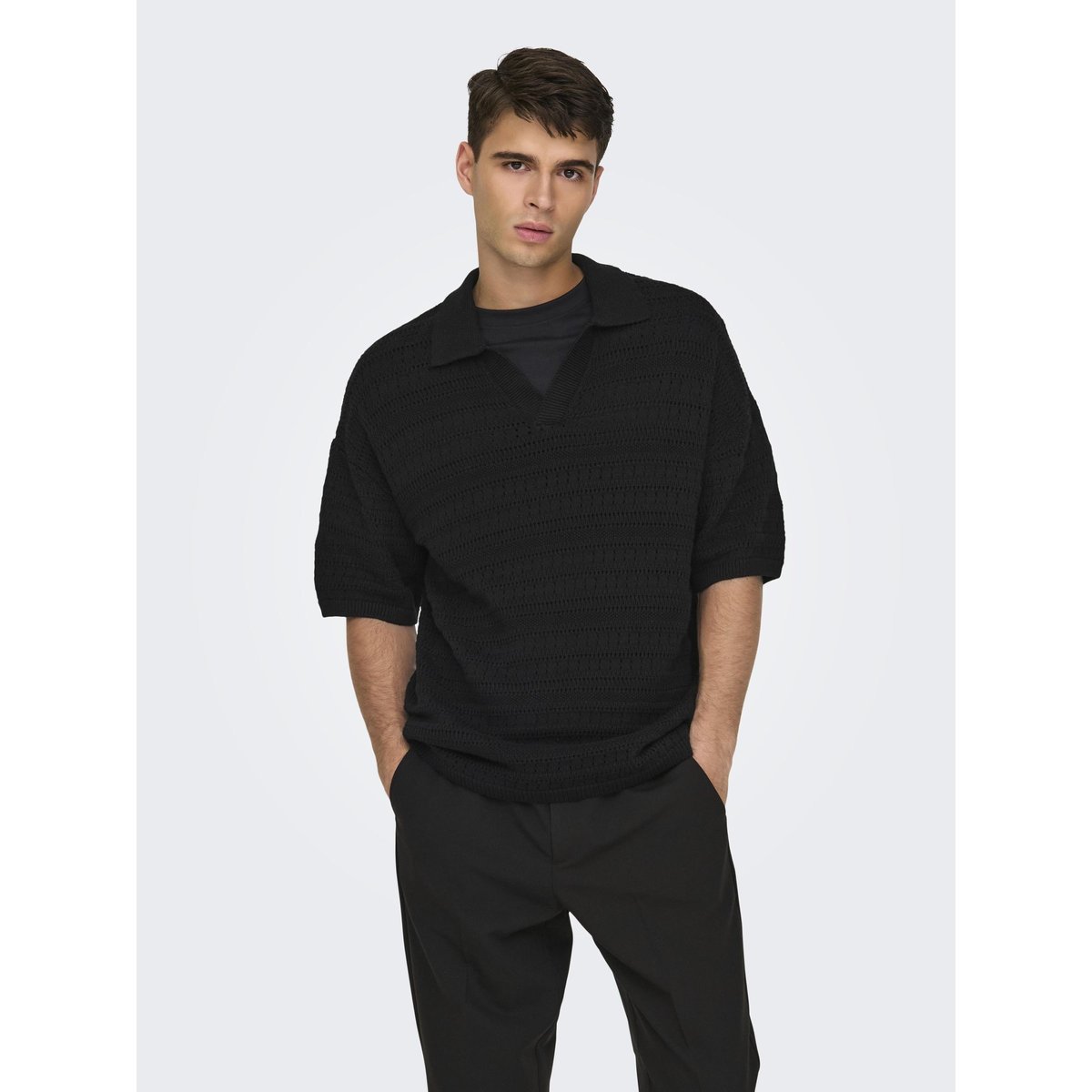 Polo noire - black, ONLY & SONS