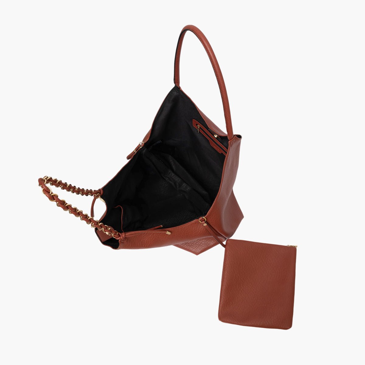 Grand sac shopper  Traicy doré,brique, LOLLIPOPS