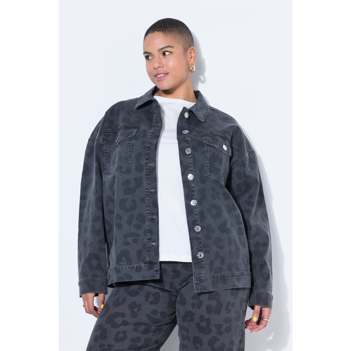 Veste en jean oversize jean gris foncé, STUDIO UNTOLD