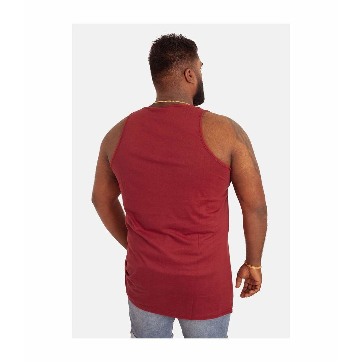 Débardeur uni grande taille FABIO rouge, DUKE