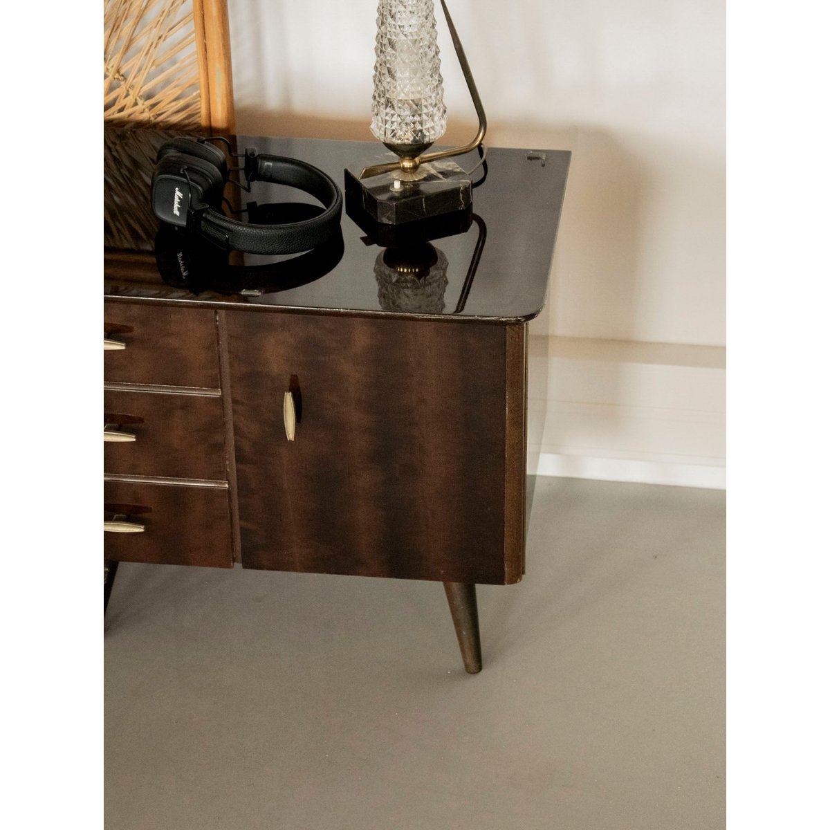 Paire de tables de chevet noires Maïa N°1466 - Bon état noir, DEBONGOUT
