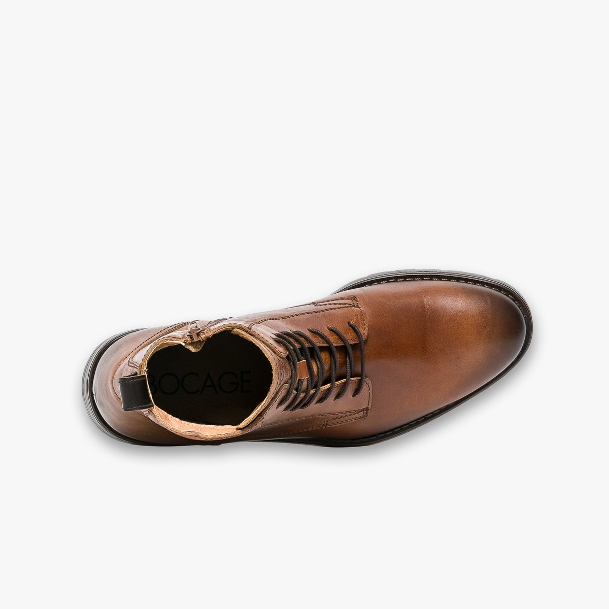 Boots À Talon en cuir GUILLO cognac, BOCAGE