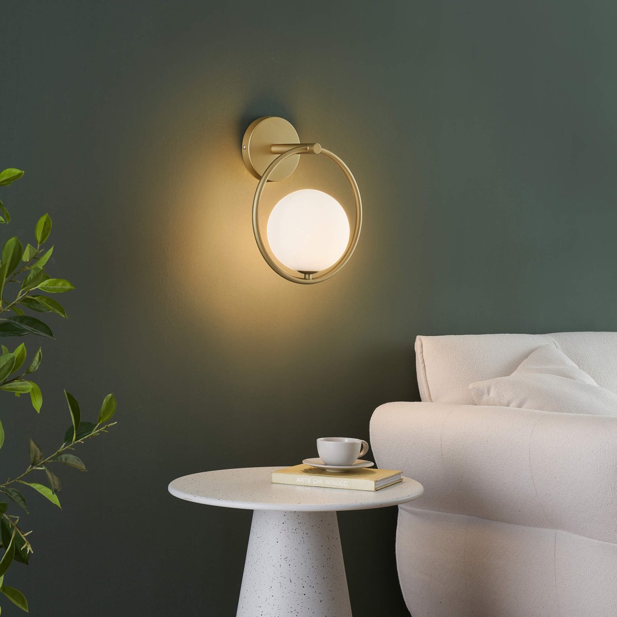 Applique moderne - STEYA blanc et doré, KOSILUM