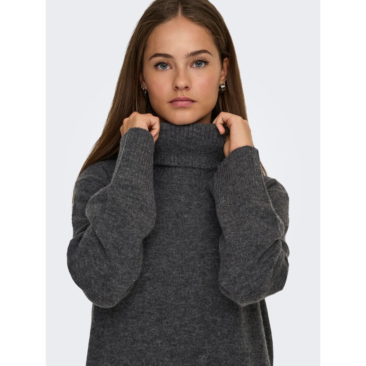 Robe En Maille dark grey melange, ONLY