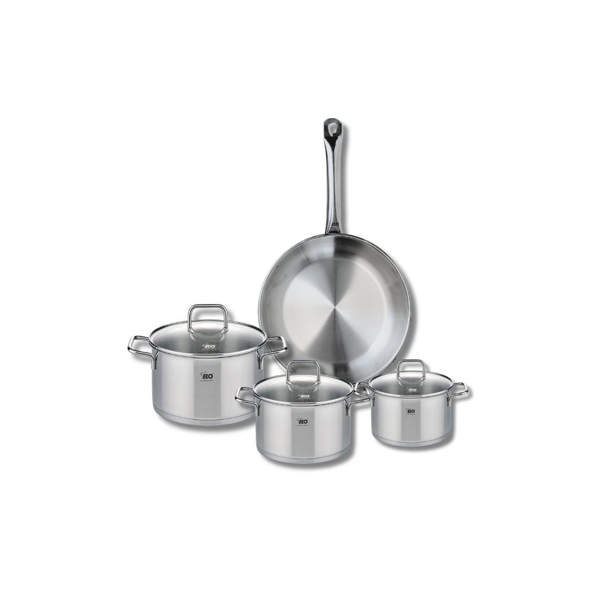 Batterie 1 poêle 24cm + 3 faitouts 12/14/16cm PROFI CITRIN gris, ELO