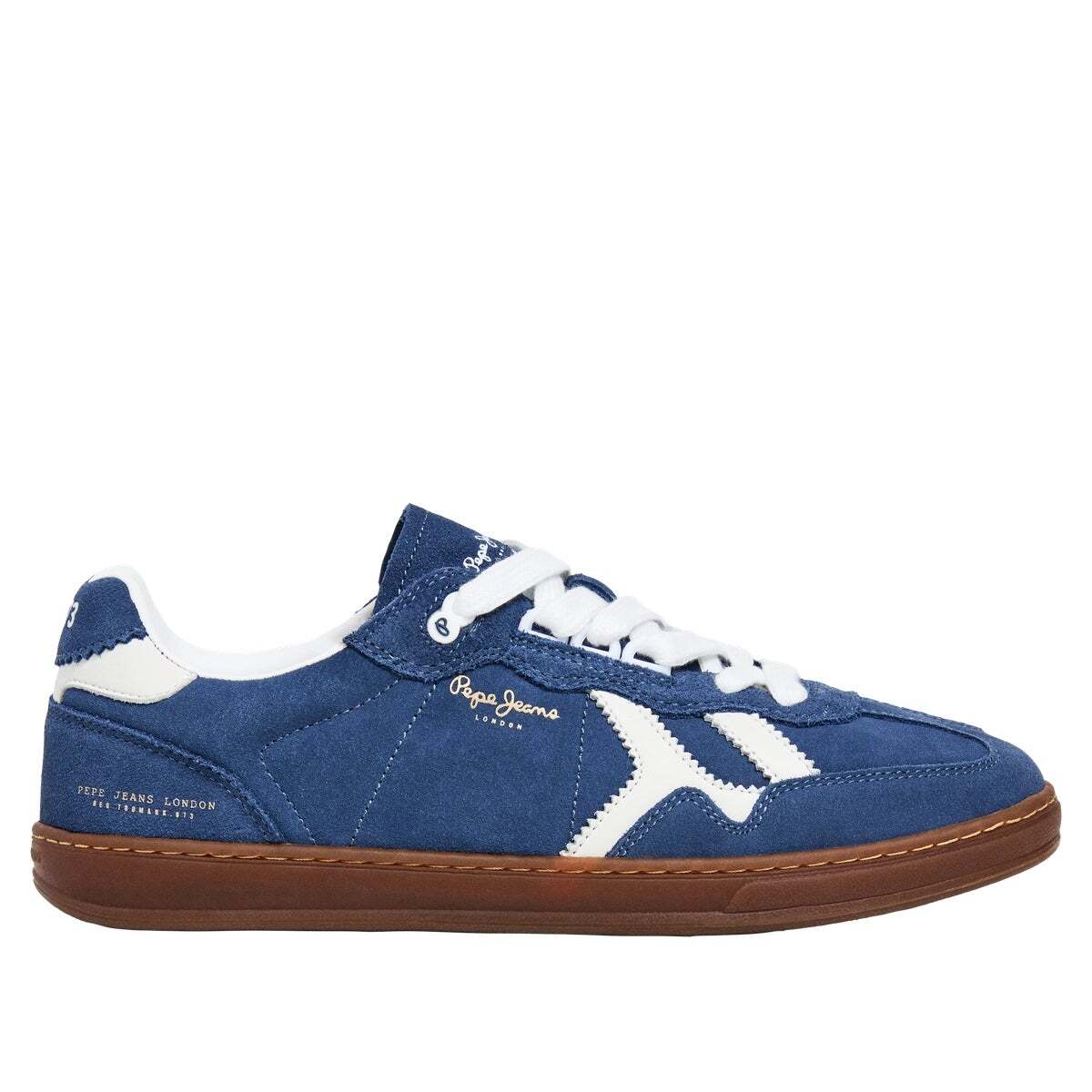 Ball - Baskets Rétro En Daim bleu marine, PEPE JEANS