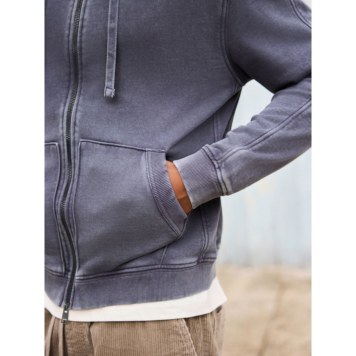 Pantalon de jogging large en coton épais gris, NEXT