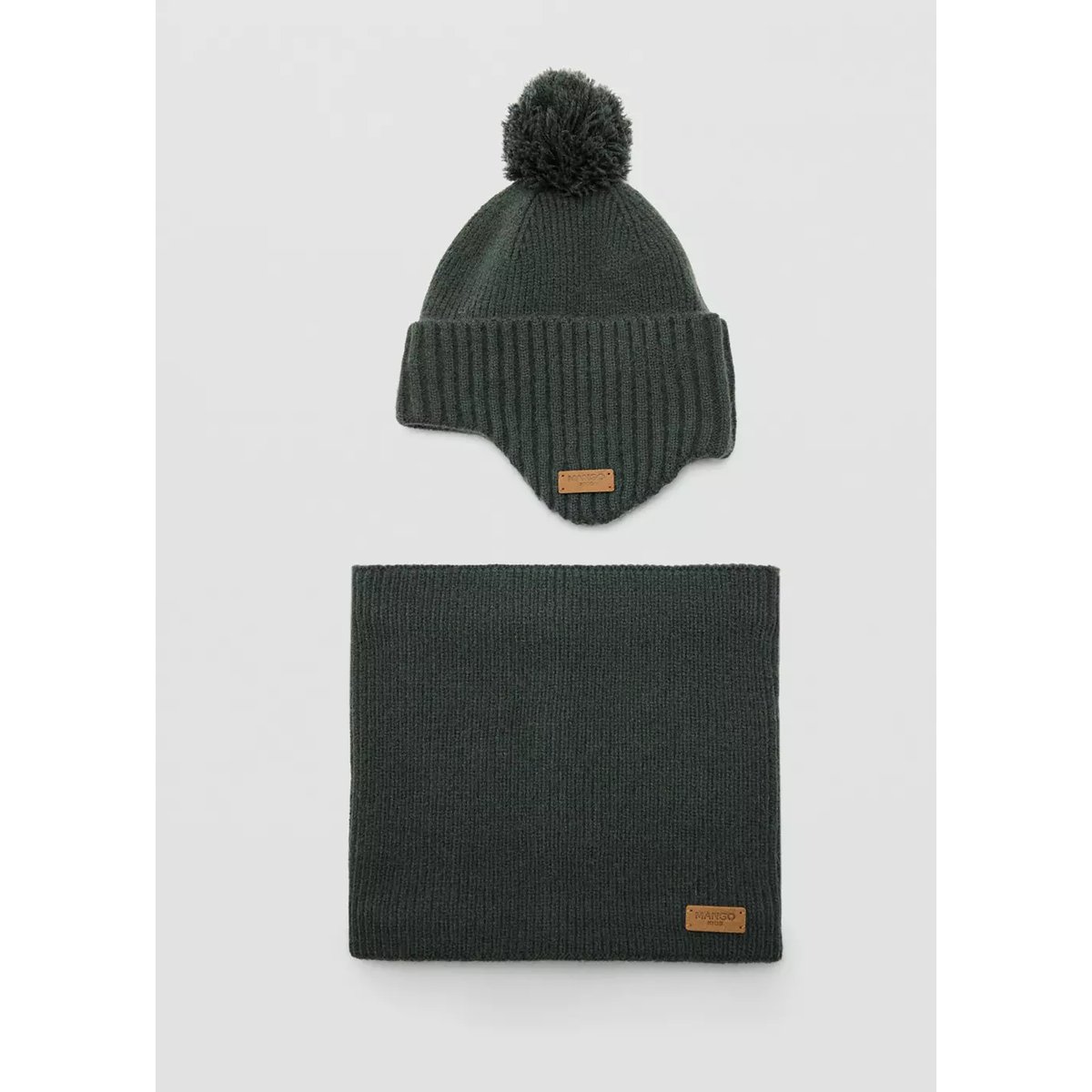 Bonnet pompon kaki, MANGO KIDS