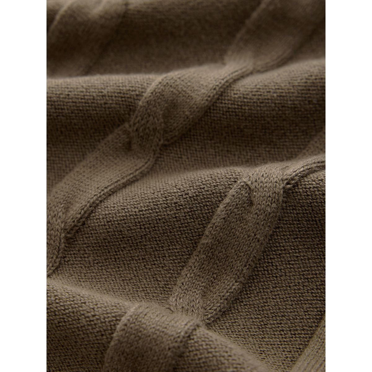 Polo en maille torsadée à motif cerf marron/kaki, NEXT