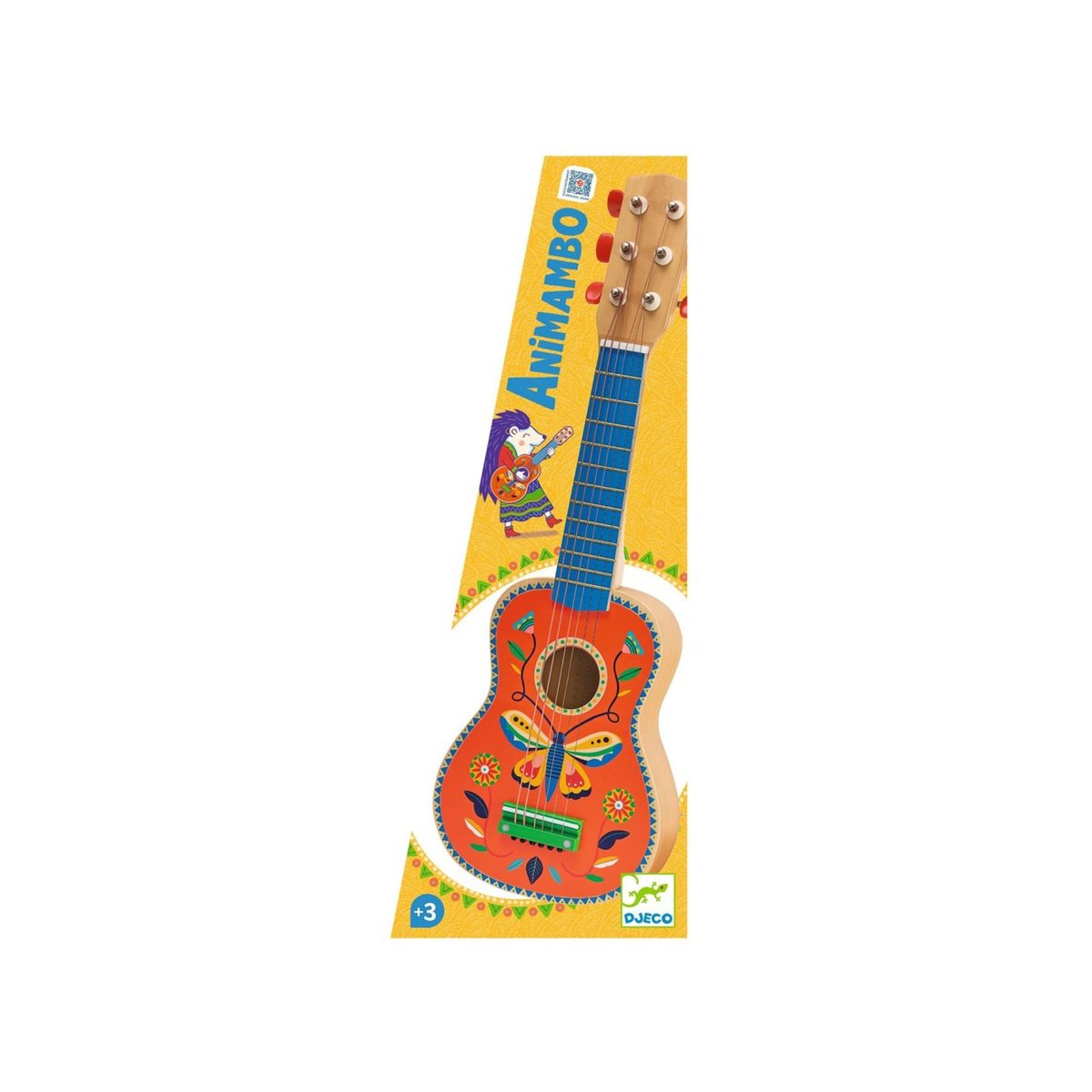 Guitare enfant 6 cordes métalliques petit modèle marron, DJECO