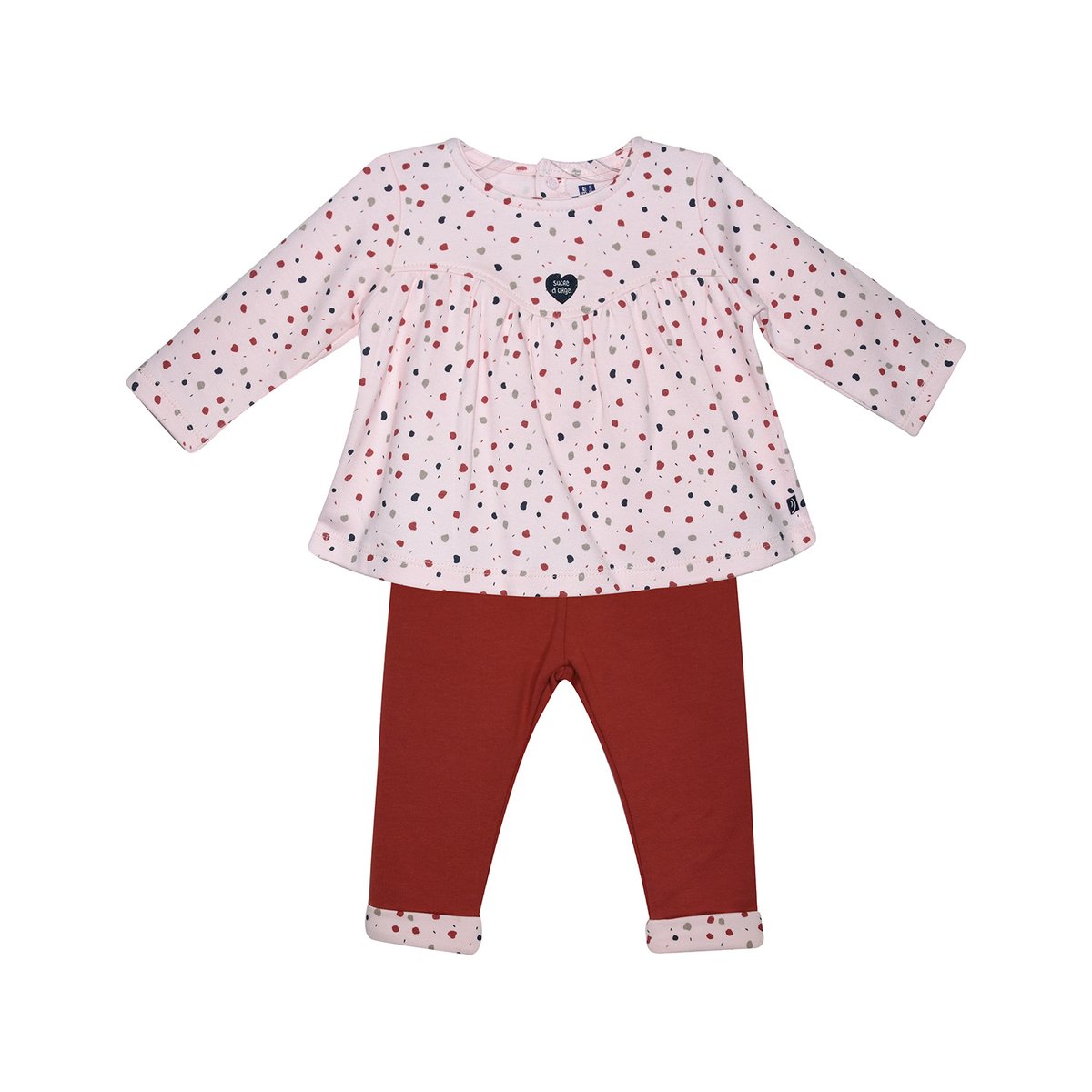 Tunique bebe + jegging frene rouge, SUCRE D'ORGE