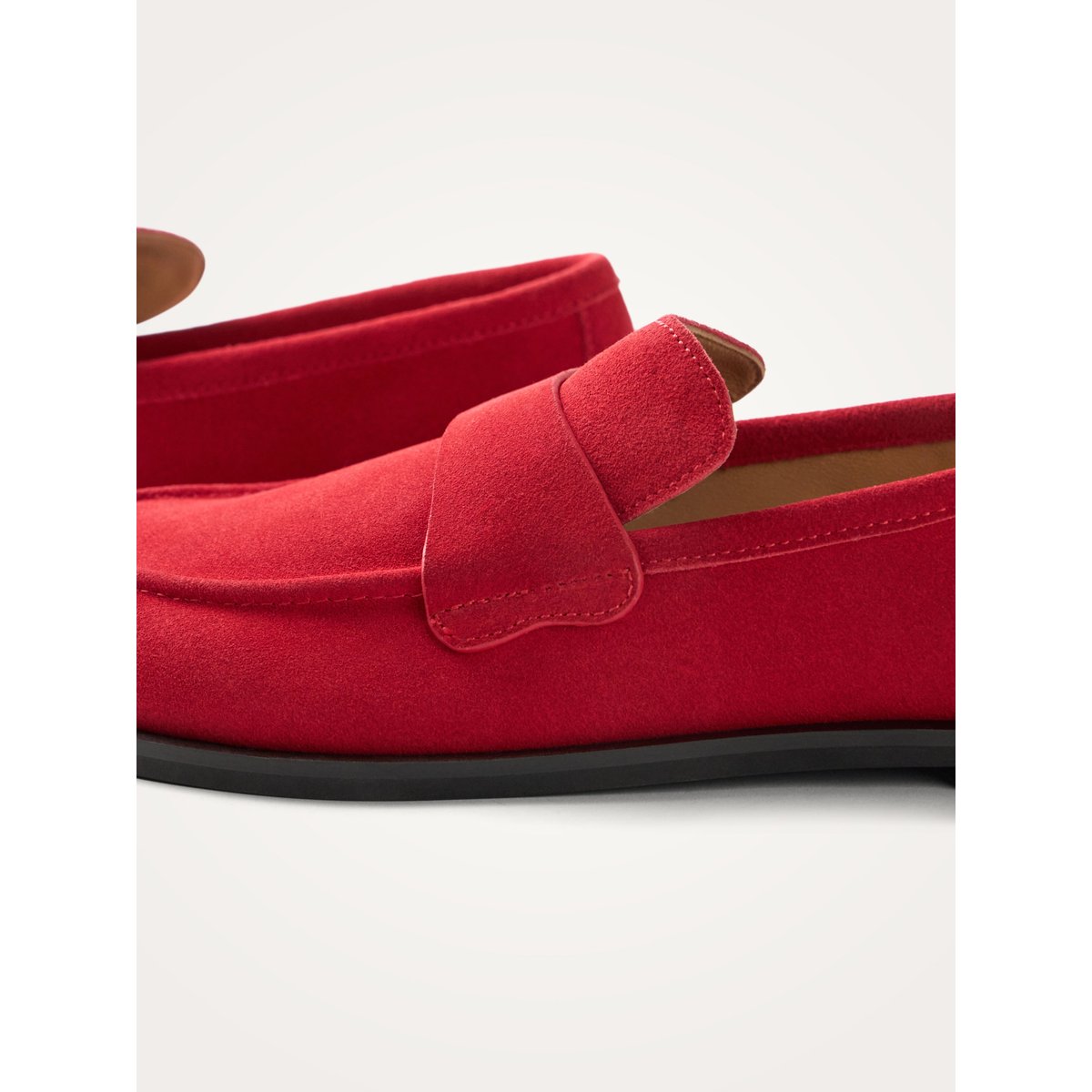 Mocassins avec talon plat et bout rond JUNO rouge, VANESSA WU