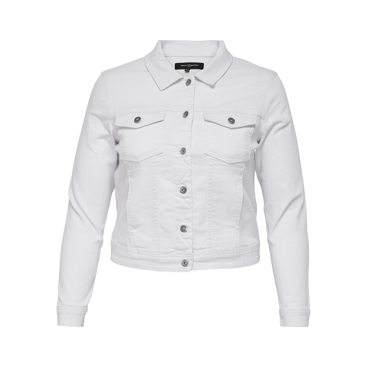 Veste courte en jean blanc, ONLY CARMAKOMA